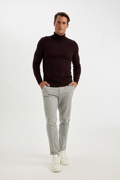 DeFacto Slim Fit Slim Fit Turtleneck Basic Plain Knitwear Sweater R1124Az