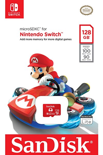 SanDisk Switch 128GB 100MB/s microSDXC Lisanslı Hafıza Kartı SDSQXAO-128G-GN3ZN