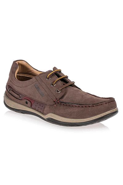 Scooter Brown Leather Men's Shoes M2020Nka