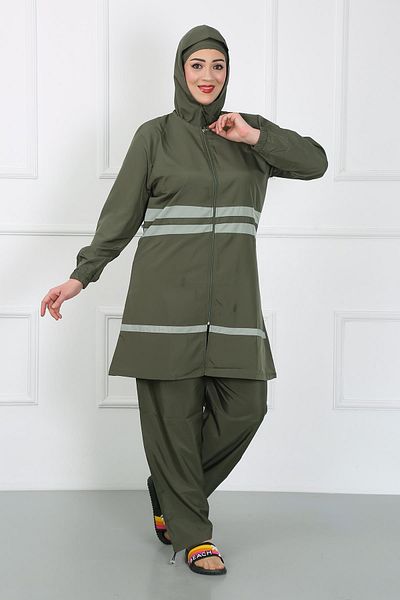 Celira Plus Size Hijab Swimsuit Khaki 44020