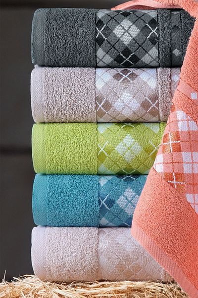 Miss Paris Home Velora 6-Piece Towel Set - Hand and Face 100% Cotton 50X90 cm