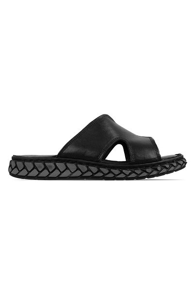 Lal Shoes & Bags Miloze Women's Genuine Leather Slippers-Black