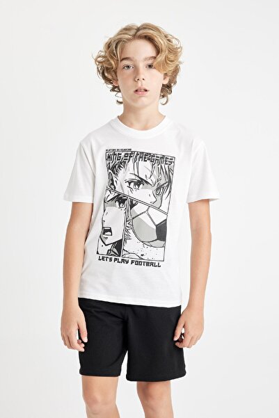 DeFacto Chlapecké tričko s krátkým rukávem s potiskem – Crew Neck C6499A824HS