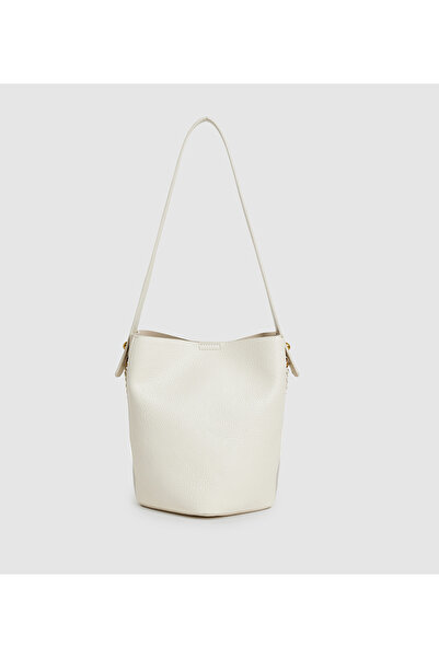 BCBG Ivory Logo Detail Shoulder Bag