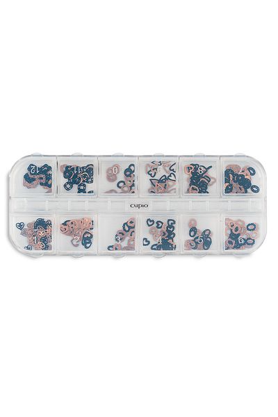 Cupio Metallic nail ornaments set of 12 Precious