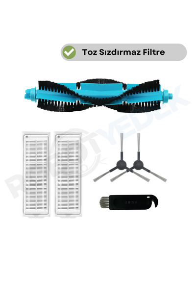 robotyedek Filtru Viomi V2 Pro Hepa și set de perii fără mop de schimb - 6 bu...