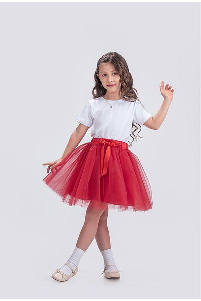 Mnk Baby&Kids Rainbow Tutu Girl's Skirt M00727 Red
