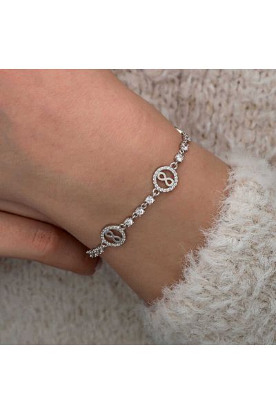 Skygo Infinity Inside Silver Hoop Women's Bracelet