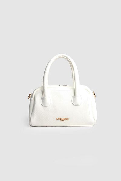 La La'Graccio Paris Geanta de mana si crossbody din piele pentru femei La'Graccio Paris, alb