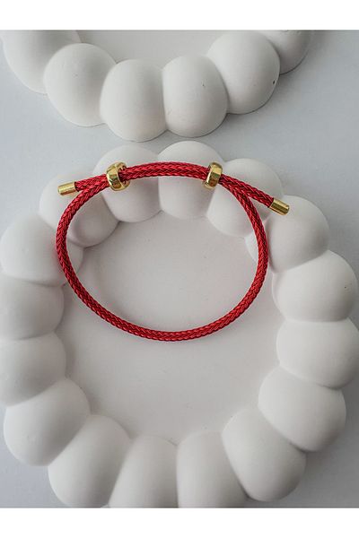 LeyyaJewelry Red Thick String Steel Bracelet