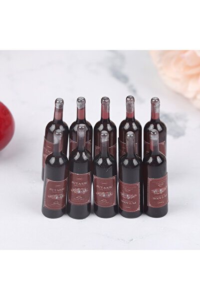 Choice 10 قطع من الزجاجات الحمراء، 10 قطع من زجاجات النبيذ الصغيرة لبيت الدمي...