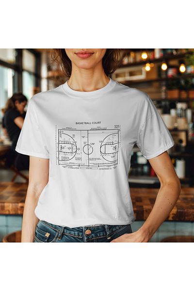 The Lucid Lab Tricou teren de baschet - alb