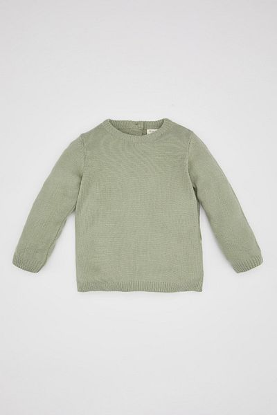 DeFacto Baby Boy Crew Neck Basic Plain Knitwear Sweater A5036A524Au
