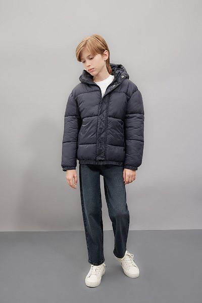 DeFacto Boy's Coat - Water Repellent, Hooded, Zipper and Pocket C5474A824Wn
