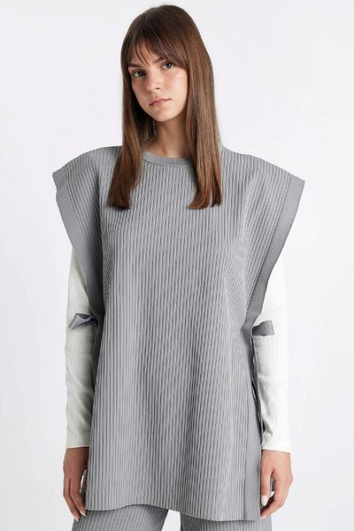 DeFacto Crew Neck Knitwear Sweater - Regular Fit, Side Tie Y1323Az24Au