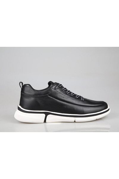 MARCOMEN 21115 Genuine Leather Black Men's Casual Shoes