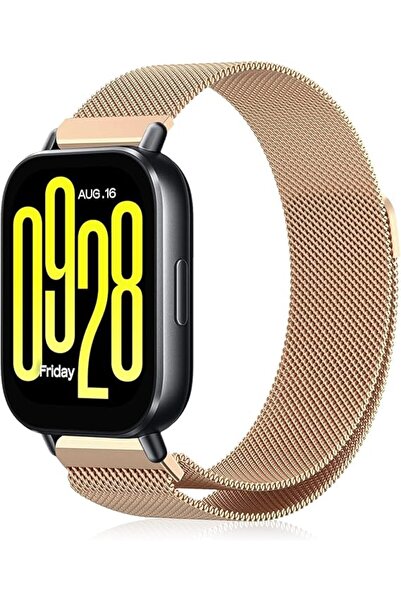 Fibaks Xiaomi Redmi Watch 5 Active / Watch 5 Lite Uyumlu Metal Hasır Örgü Mıknatıslı Akıllı Saat Kordonu