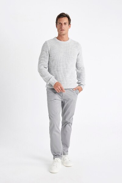 DeFacto Standard Fit Regular Cut Crew Neck Basic Plain Knitwear Sweater N9902Az24Wn