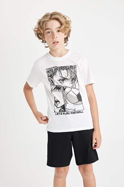 DeFacto Chlapecké tričko s krátkým rukávem s potiskem – Crew Neck C6499A824HS