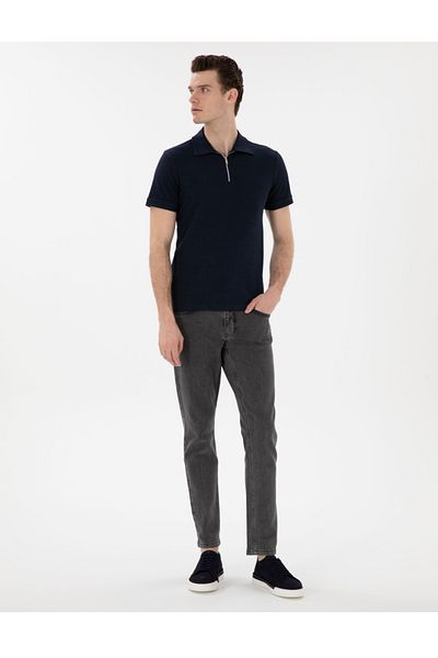 Pierre Cardin Ανδρικό μπλουζάκι με φερμουάρ slim fit ειδικής σχεδίασης