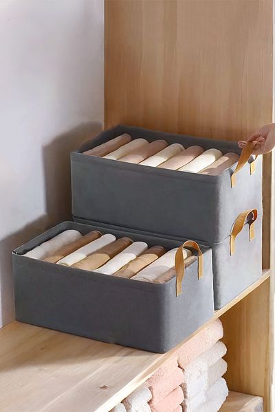 Sertil 4 Pcs 45X25X20 Steel Closet Organizer Shelf Organizer Storage Foldable Clothing Organizer