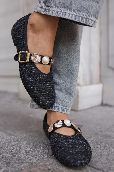 StWenn Women's Lightweight and Comfortable Ballerinas with Linen Fabric - Orthopedic Sole, for Home and Office