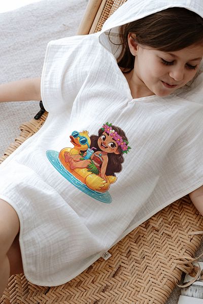 Tuğba Kuğu 4 Layer Muslin Poncho - Summer Vibes
