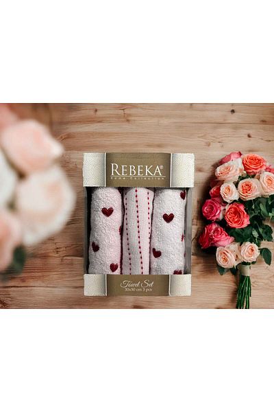 Rebeka Home Collection Πετσέτα κουζίνας σε κουτί για την ημέρα του Αγίου Βαλεντίνου