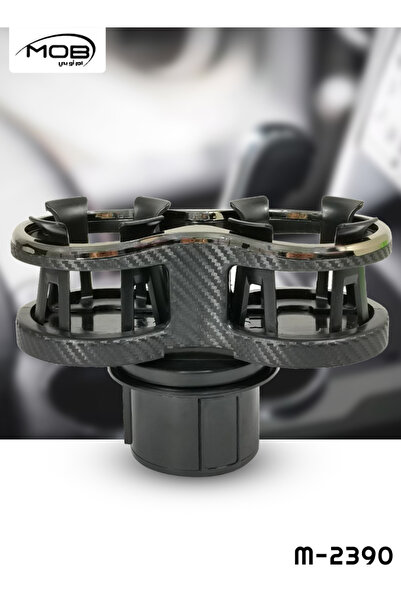 Mob Double Drink Holder for Car, Universal Fit | Adjustable Base, Elastic Cup...