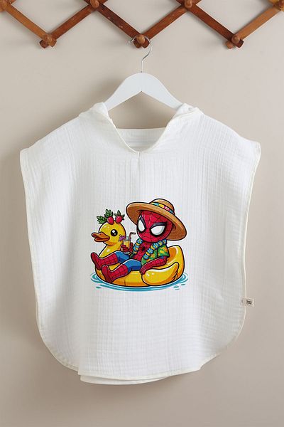 Tuğba Kuğu 4 Layer Muslin Poncho - Summer Vibes