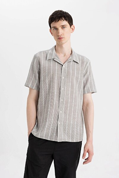 DeFacto Regular Fit Polo Neck Cotton Short Sleeve Shirt 3110999