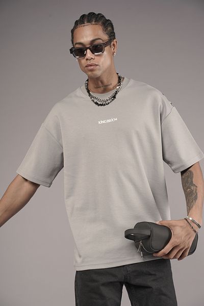 Butik Trend Biz Crew Neck Ethnic Printed Oversize Fit T-Shirt