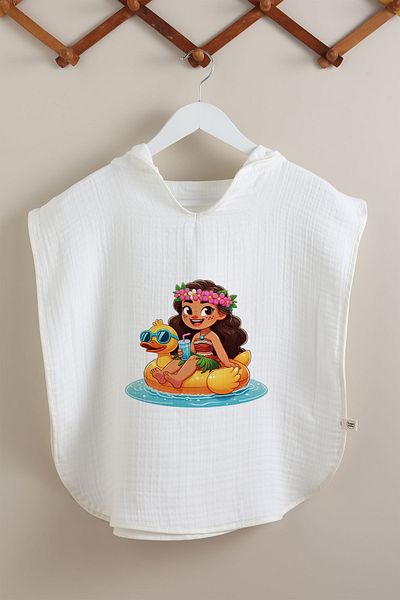 Tuğba Kuğu 4 Layer Muslin Poncho - Summer Vibes