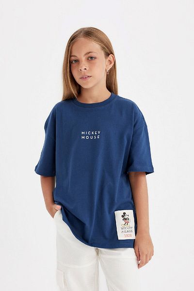 DeFacto Tricou supradimensionat pentru fete Disney Mickey & Minnie - Decolteu, mânecă scurtă C7357a824au
