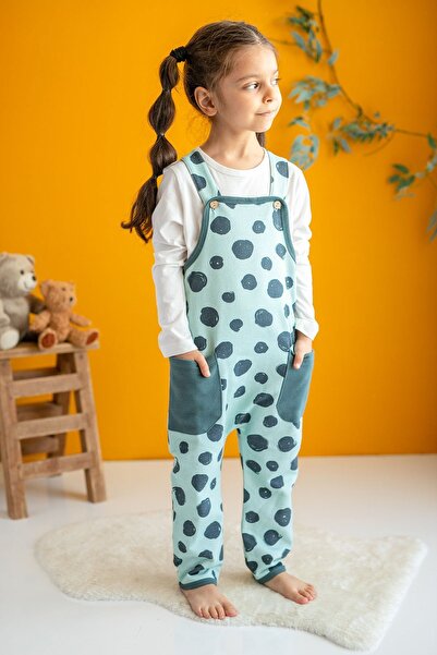 Zeyland Kız Çocuk Cepli Büyük Puanlı Salopet (2-7yaş)