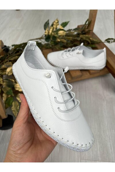 Zerenyus Derinyus 100% Genuine Leather Sandal - White