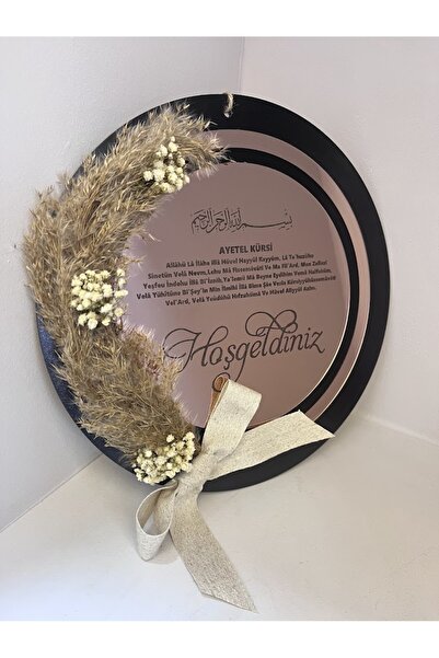 ecrin tuhafiye hobi Pleksi Ahşap Kapı Süsü Hoşgeldiniz Yazılı Kapı Süsü