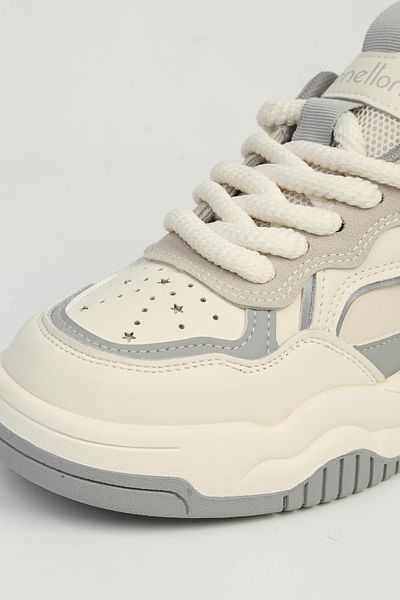 Benetton Pantofi sport de damă alb-gri IMPORTAT BNI-11571