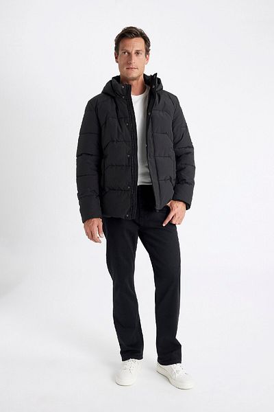 DeFacto Водоотблъскващо суичър с качулка Slim Fit Slim Fit с цип и джоб с щракване C8486Ax24Wn