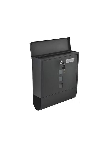 Malatec Mailbox, Malatec, metal, with newspaper compartment, anthracite gray, 10x30.7x34cm