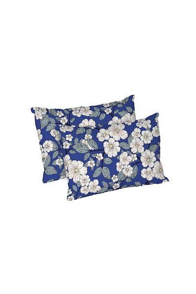 ALCAM Set Of 2 Daisy Pillows, Quilted Microfiber, 50x70 Cm