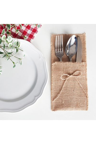 Bimotif Cutlery Cover, Bow, 10x22 Cm 12 Pieces