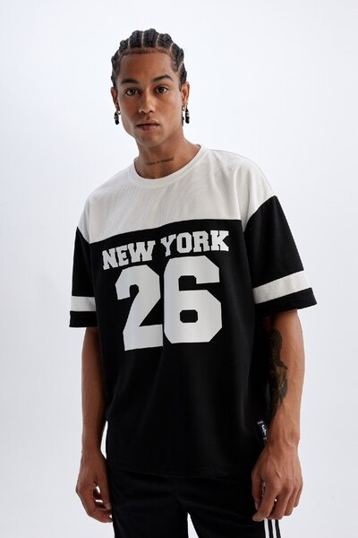 DeFacto Μπλουζάκι ποδηλάτου Oversize Fit DeFactoFit A1696AX24SM