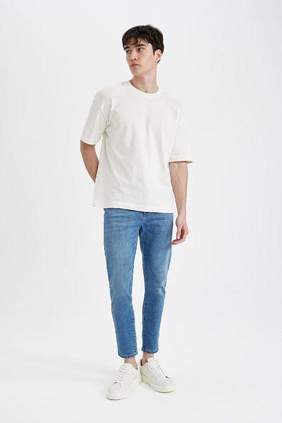 DeFacto Skinny Crop Fit Skinny Comfortable Fit Κανονική μέση Extra Skinny Leg Jean παντελόνι C9744AX24SP