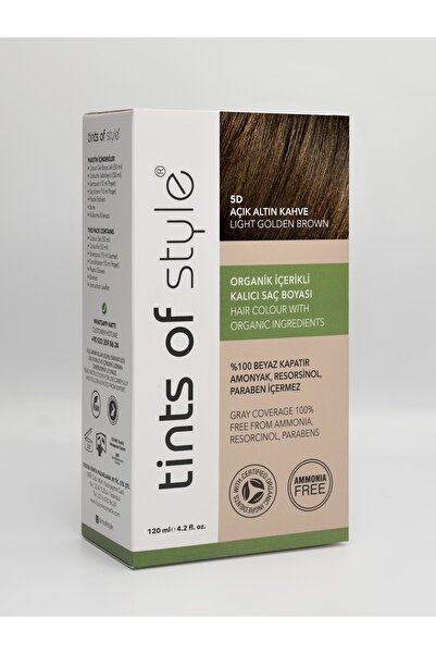 TİNTS OF STYLE Tints Of Style 5d Açık Altın Kahve Organik Saç Boyası