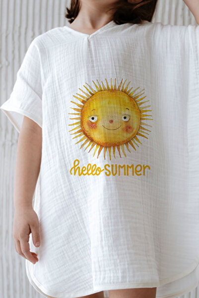 Tuğba Kuğu 4 Layer Muslin Poncho - Summer Vibes