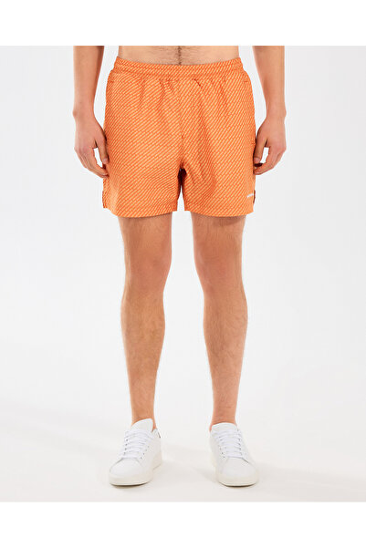 SKECHERS M 5 Inch Allover Print Swimshort Erkek Turuncu Deniz Şortu S2510008-700