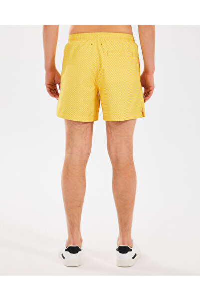 SKECHERS M 5 Inch Allover Print Swimshort Erkek Sarı Deniz Şortu S2510008-200