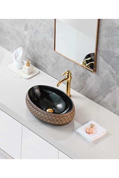 harmeh TEZGAH ÜSTÜ ÇANAK LAVABO H104 45X32*14 CM