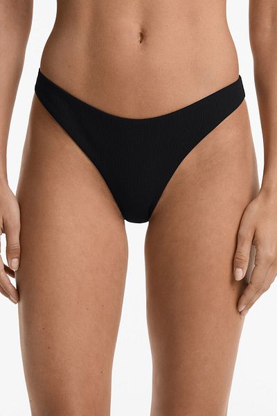 Oysho Piqué medium-coverage U-cut bikini briefs